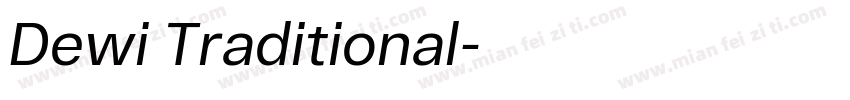 Dewi Traditional字体转换